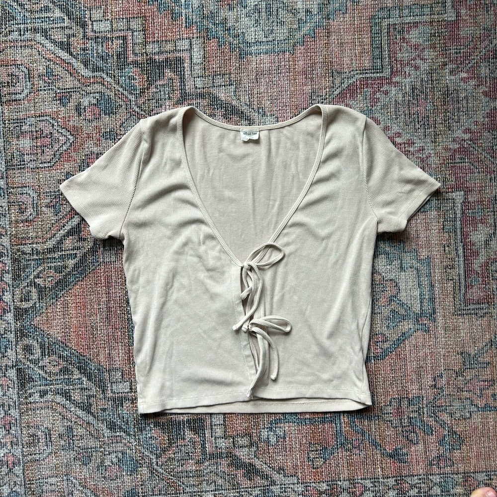 Aritzia Wilfred Free Tie Front Top